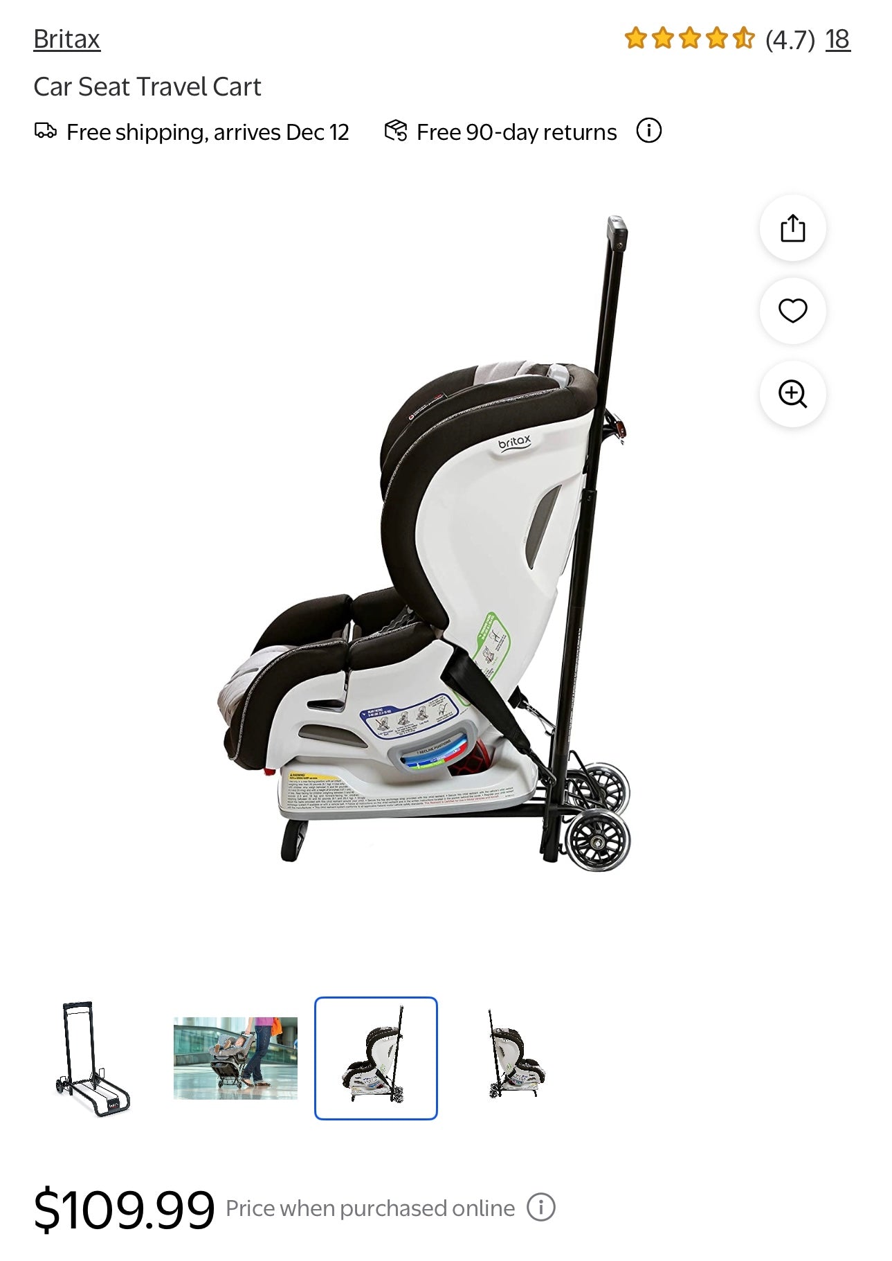 Britax Carseat Travel Cart