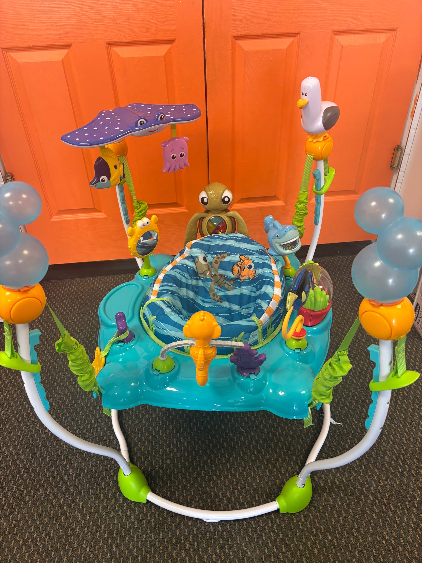 Bright Starts Disney Baby Finding Nemo Adjustable Baby Activity Center Jumper Like New