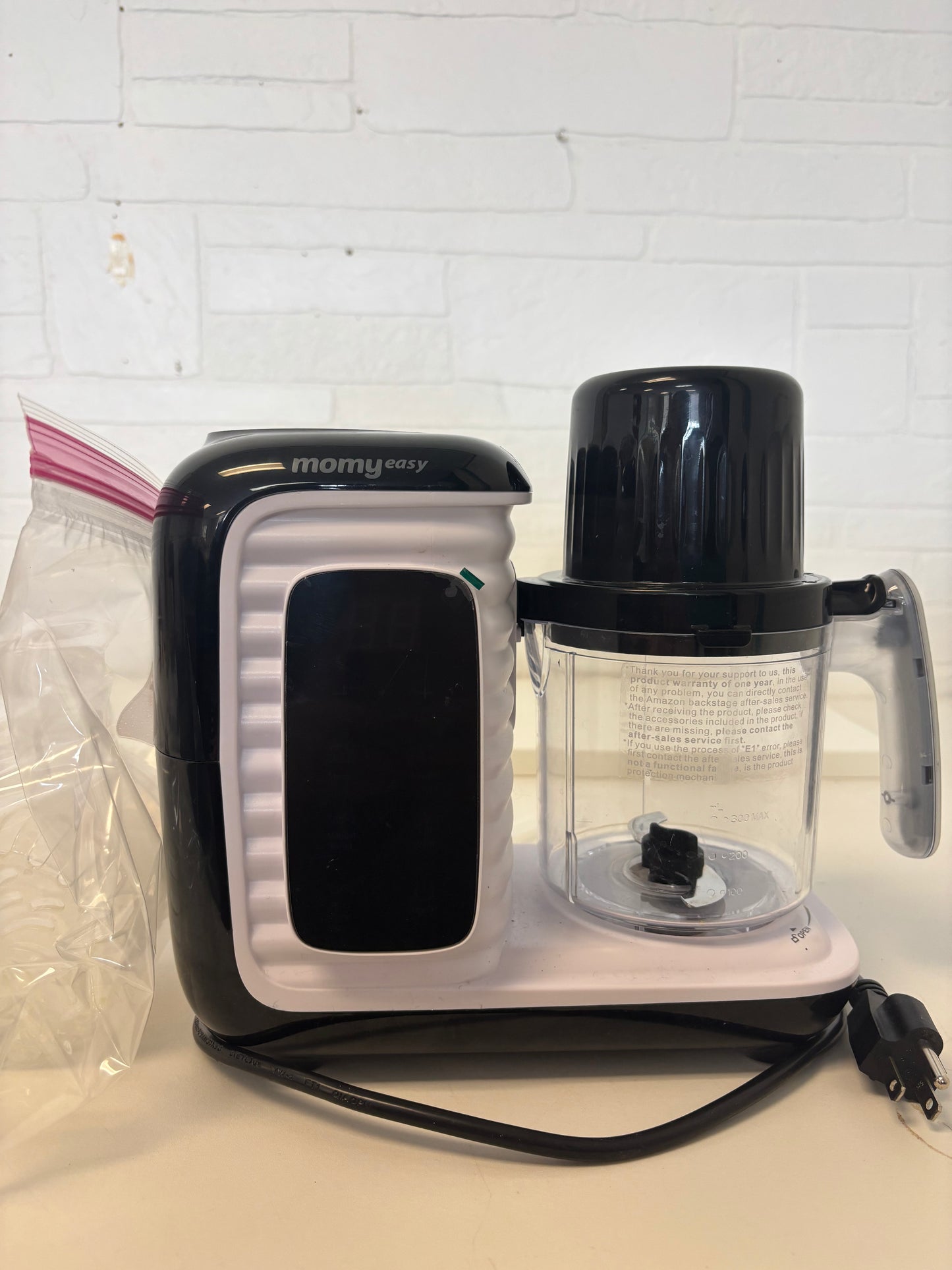 MOMYEASY Baby Food Maker, Multifunction Processor Chopper Grinder, Baby Food Steamer and Puree Blender in-One, with Bottle Warmer