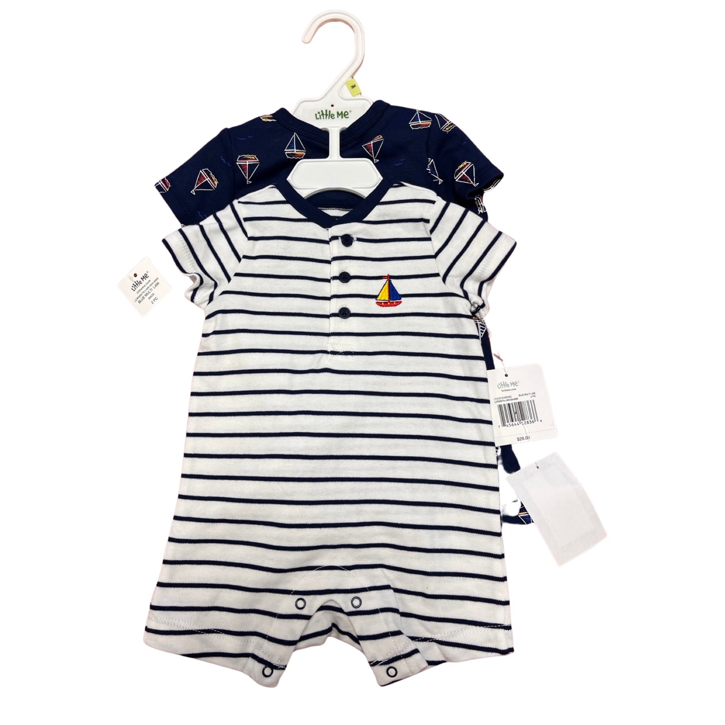 0-3m Little Me Rompers